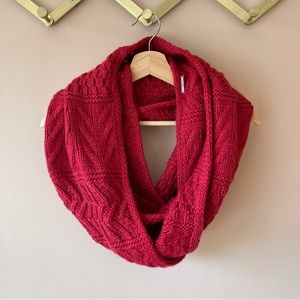 Michael Kors Red Knit Infinity Scarf